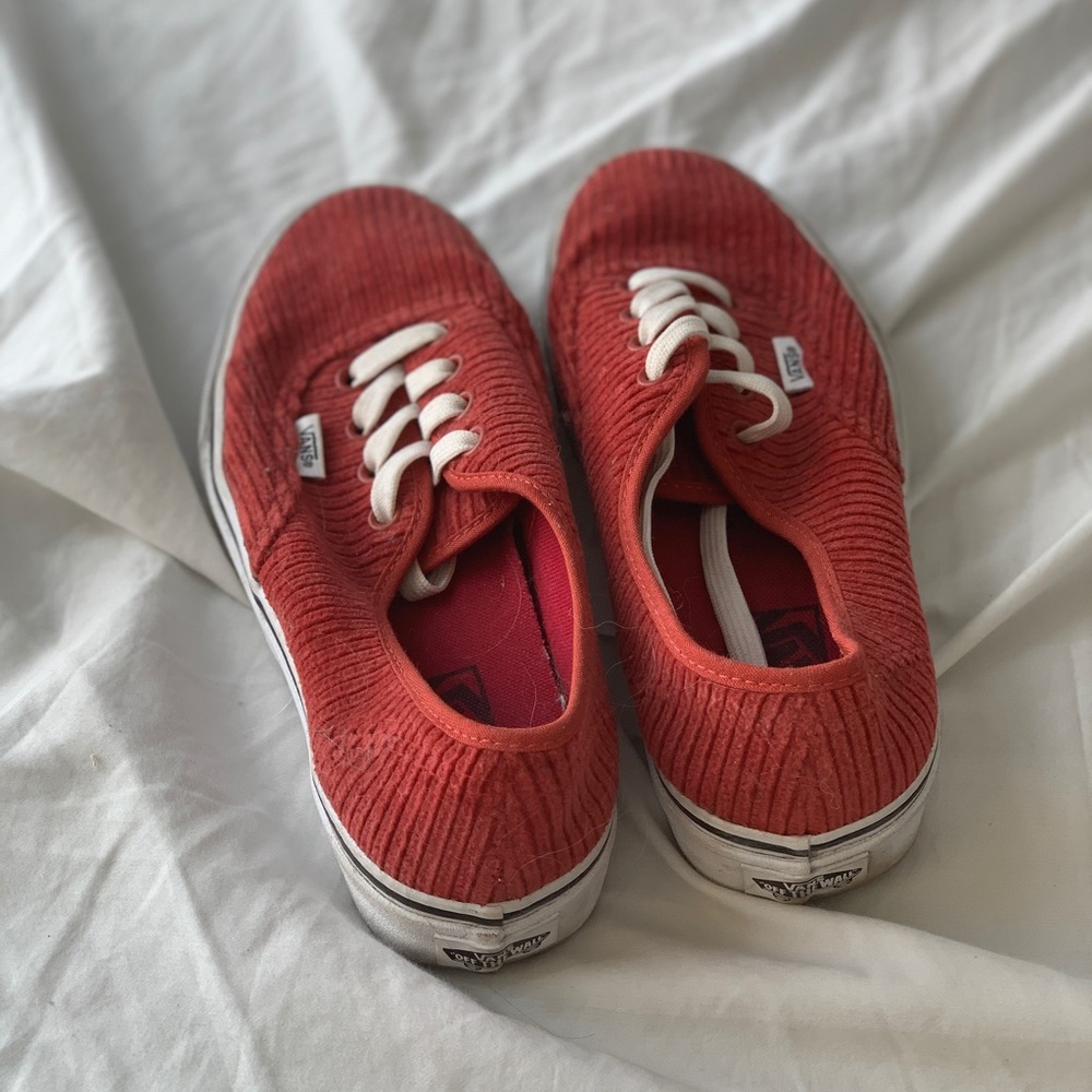 red corduroy authentic vans